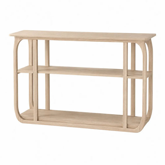 Oak Veneer Console Table 120cm